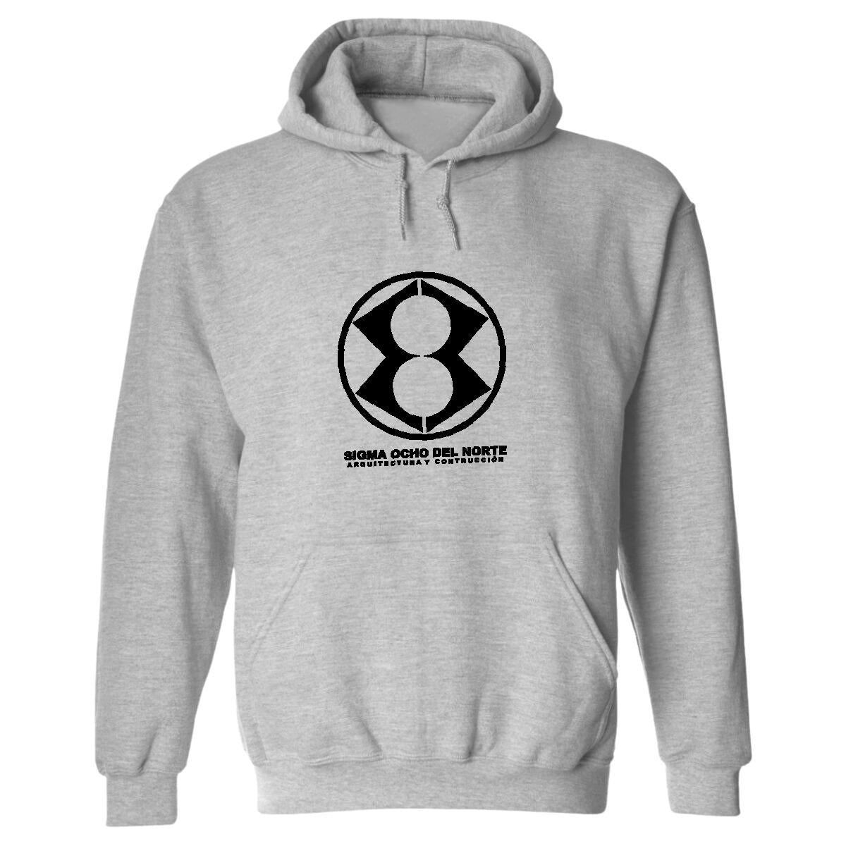 Sudadera c/Capucha Unisex Gris Personalizable Logo