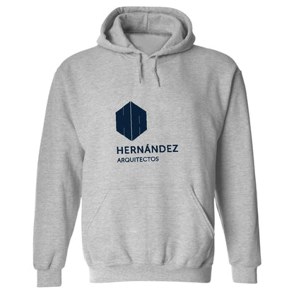 Sudadera c/Capucha Unisex Gris Personalizable Logo