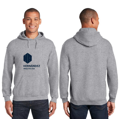 Sudadera c/Capucha Unisex Gris Personalizable Logo