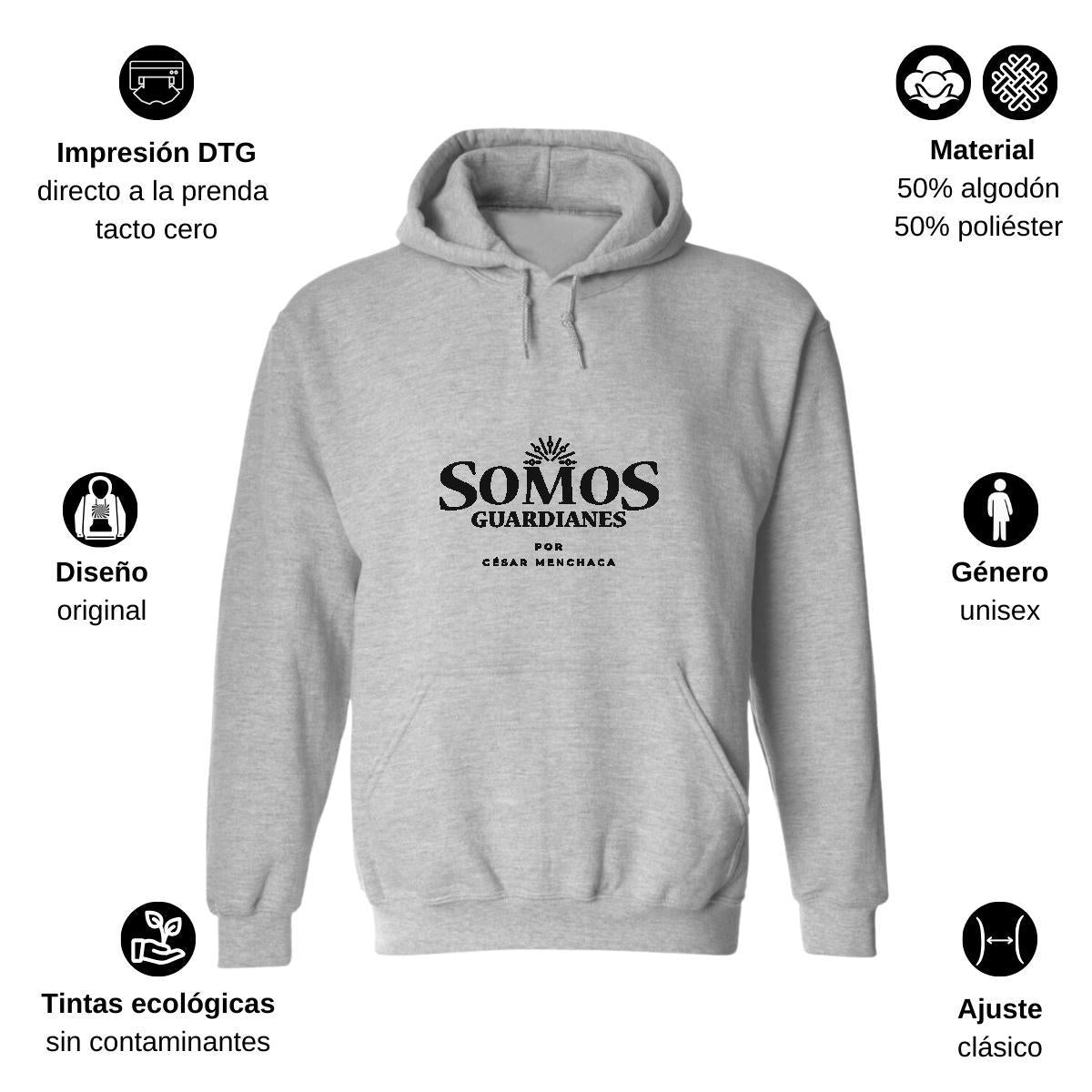 Sudadera c/Capucha Unisex Gris Personalizable Logo