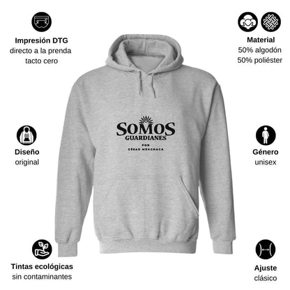 Sudadera c/Capucha Unisex Gris Personalizable Logo