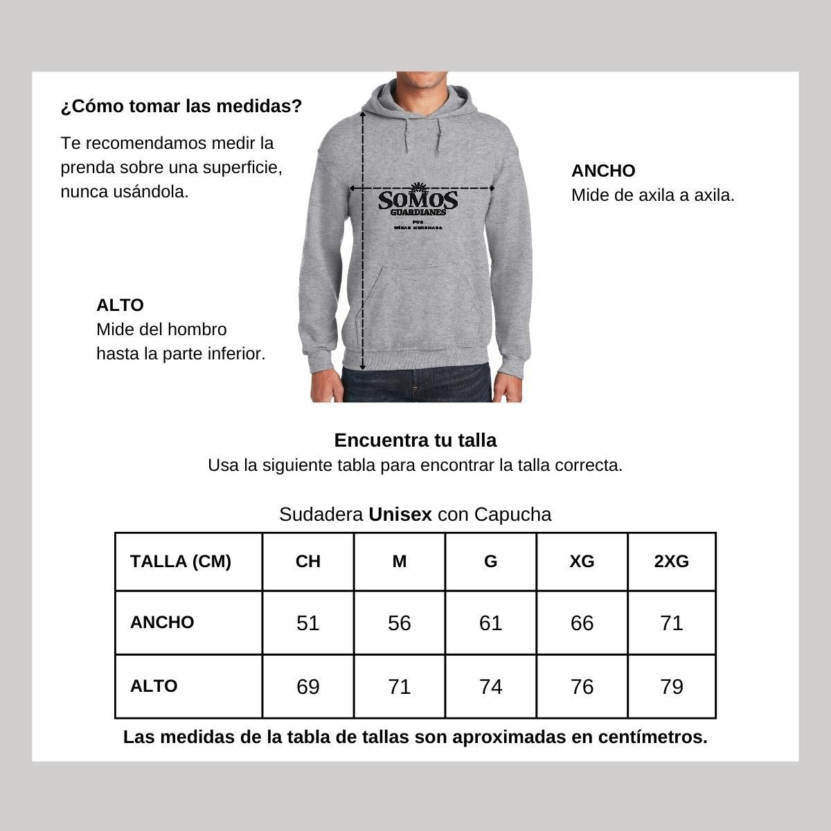 Sudadera c/Capucha Unisex Gris Personalizable Logo
