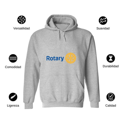 Sudadera c/Capucha Unisex Gris Personalizable Logo