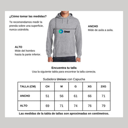 Sudadera c/Capucha Unisex Gris Personalizable Logo