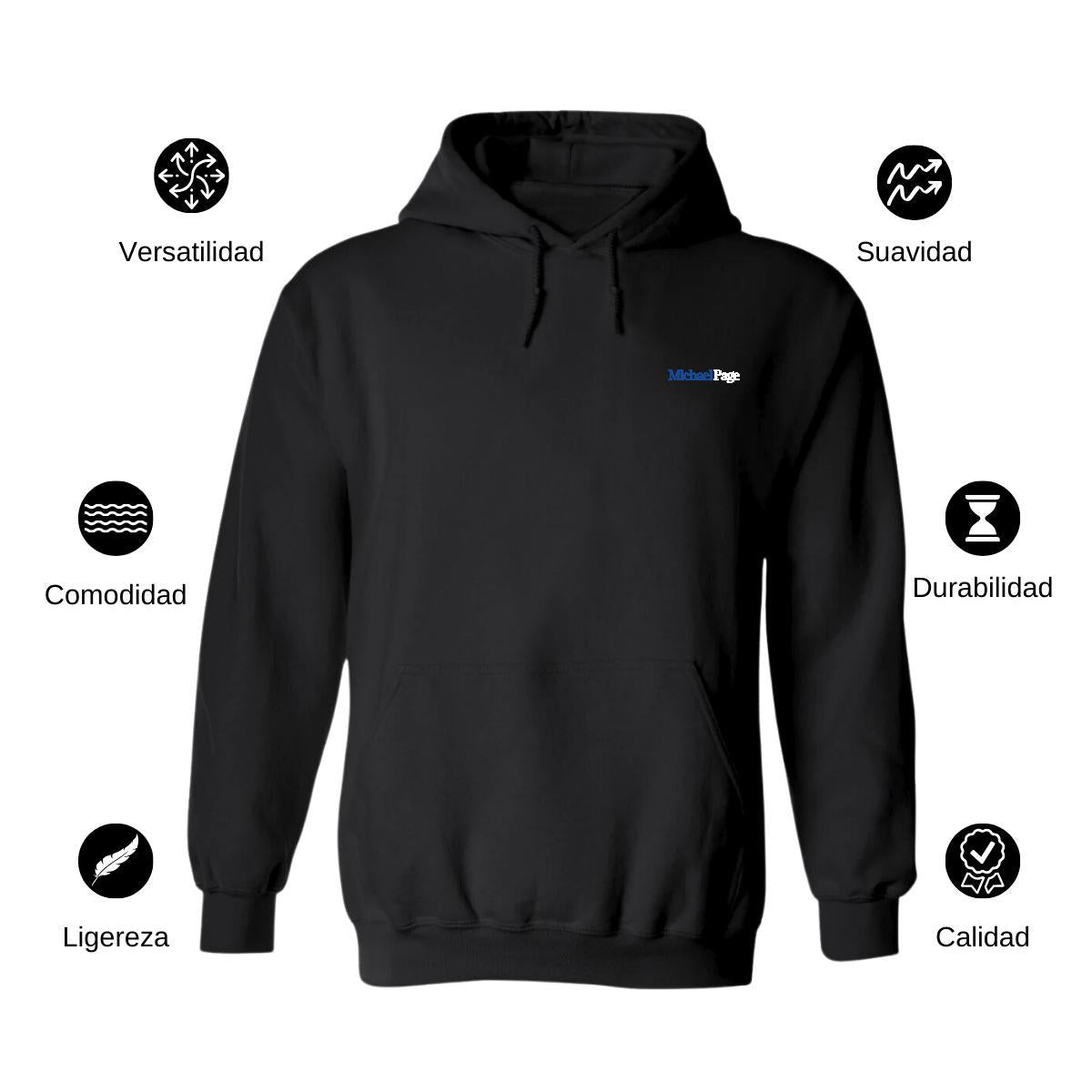 Sudadera c/Capucha Unisex Negro Personalizable Escudo