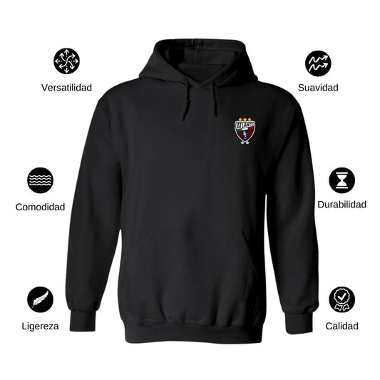Sudadera c/Capucha Unisex Negro Personalizable Escudo