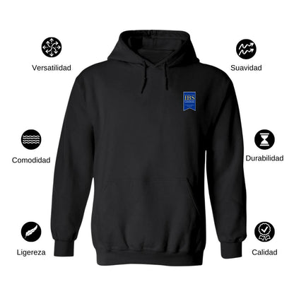 Sudadera c/Capucha Unisex Negro Personalizable Escudo