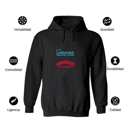 Sudadera c/Capucha Unisex Negro Personalizable Logo