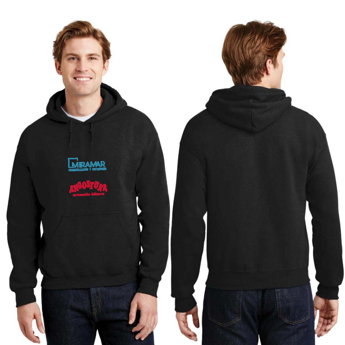 Sudadera c/Capucha Unisex Negro Personalizable Logo