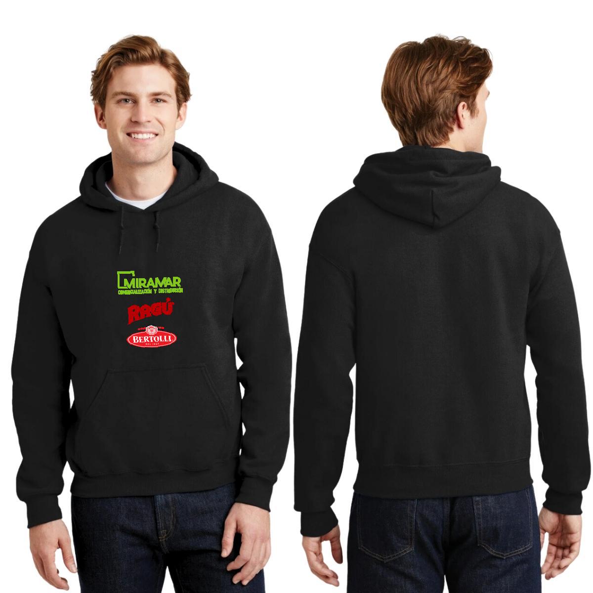 Sudadera c/Capucha Unisex Negro Personalizable Logo