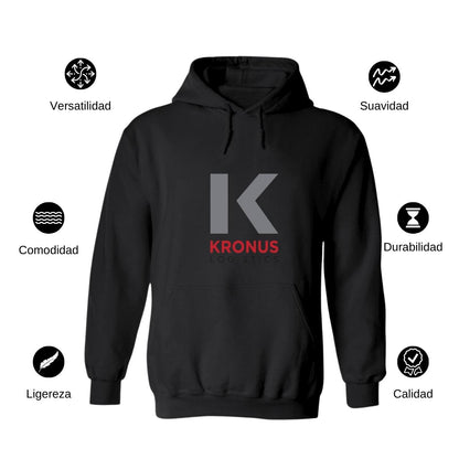 Sudadera c/Capucha Unisex Negro Personalizable Logo
