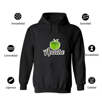 Sudadera c/Capucha Unisex Negro Personalizable Logo