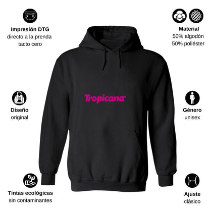 Sudadera c/Capucha Unisex Negro Personalizable Logo