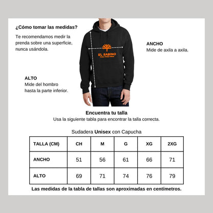 Sudadera c/Capucha Unisex Negro Personalizable Logo