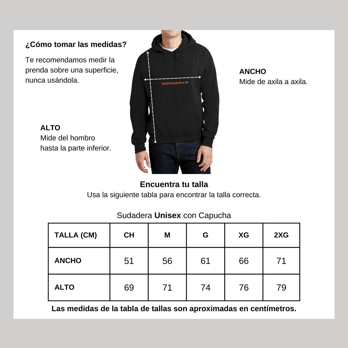 Sudadera c/Capucha Unisex Negro Personalizable Logo