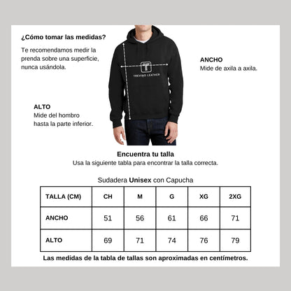 Sudadera c/Capucha Unisex Negro Personalizable Logo
