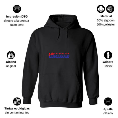 Sudadera c/Capucha Unisex Negro Personalizable Logo
