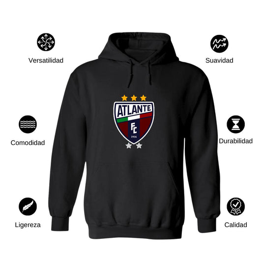 Sudadera c/Capucha Unisex Negro Personalizable Logo