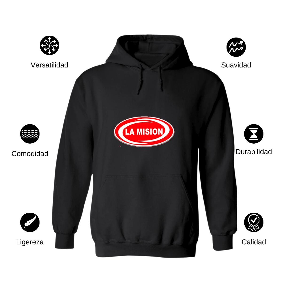 Sudadera c/Capucha Unisex Negro Personalizable Logo