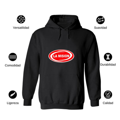 Sudadera c/Capucha Unisex Negro Personalizable Logo