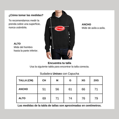 Sudadera c/Capucha Unisex Negro Personalizable Logo