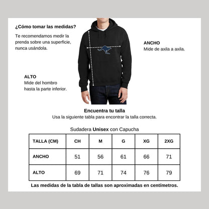 Sudadera c/Capucha Unisex Negro Personalizable Logo