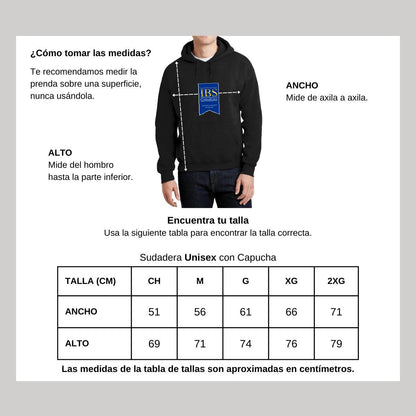 Sudadera c/Capucha Unisex Negro Personalizable Logo