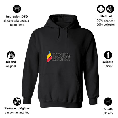Sudadera c/Capucha Unisex Negro Personalizable Logo