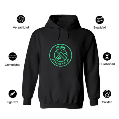 Sudadera c/Capucha Unisex Negro Personalizable Logo