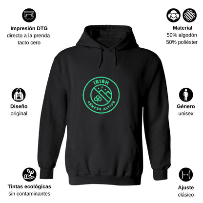 Sudadera c/Capucha Unisex Negro Personalizable Logo