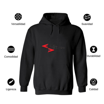 Sudadera c/Capucha Unisex Negro Personalizable Logo