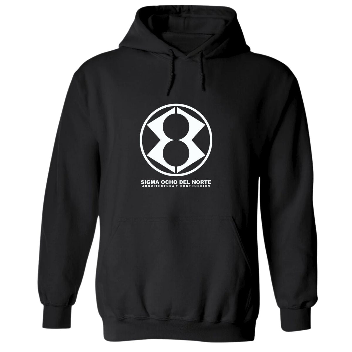 Sudadera c/Capucha Unisex Negro Personalizable Logo