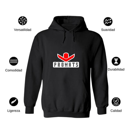 Sudadera c/Capucha Unisex Negro Personalizable Logo