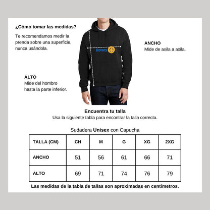 Sudadera c/Capucha Unisex Negro Personalizable Logo