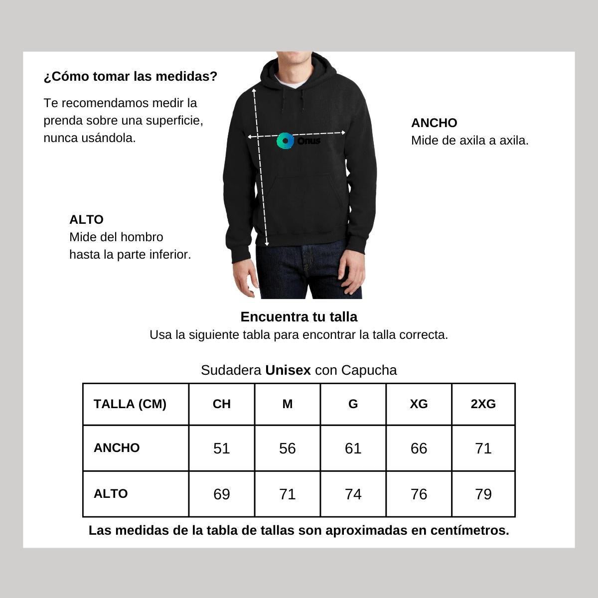 Sudadera c/Capucha Unisex Negro Personalizable Logo