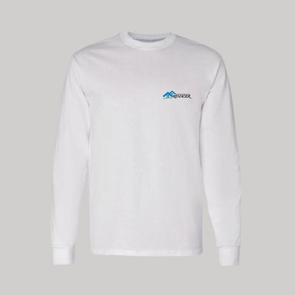 Playera Manga Larga Algodón Blanco Escudo