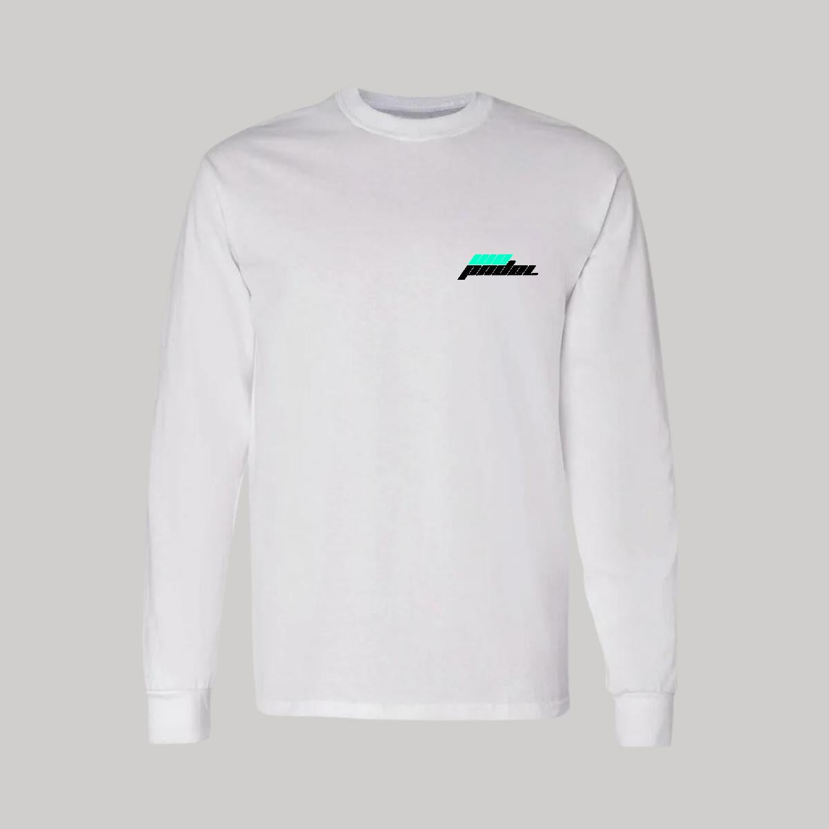 Playera Manga Larga Algodón Blanco Escudo