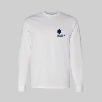 Playera Manga Larga Algodón Blanco Escudo