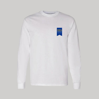 Playera Manga Larga Algodón Blanco Escudo