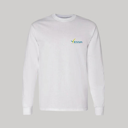 Playera Manga Larga Algodón Blanco Escudo
