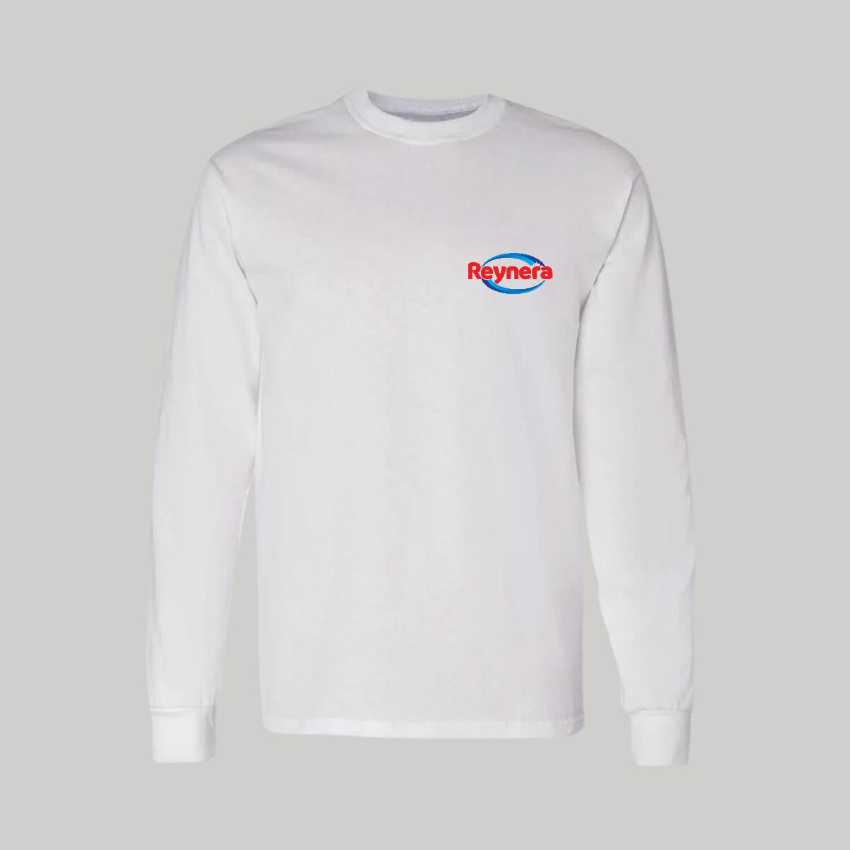 Playera Manga Larga Algodón Blanco Escudo