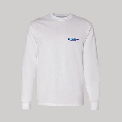 Playera Manga Larga Algodón Blanco Escudo