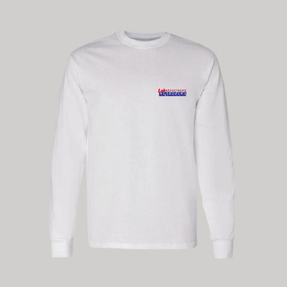 Playera Manga Larga Algodón Blanco Escudo