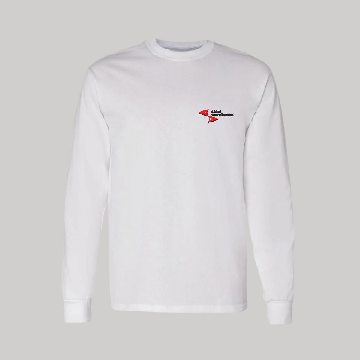 Playera Manga Larga Algodón Blanco Escudo