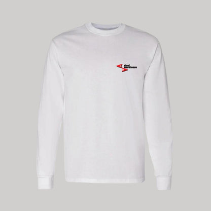 Playera Manga Larga Algodón Blanco Escudo
