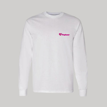 Playera Manga Larga Algodón Blanco Escudo