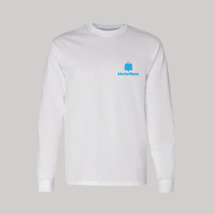 Playera Manga Larga Algodón Blanco Escudo