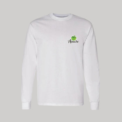 Playera Manga Larga Algodón Blanco Escudo