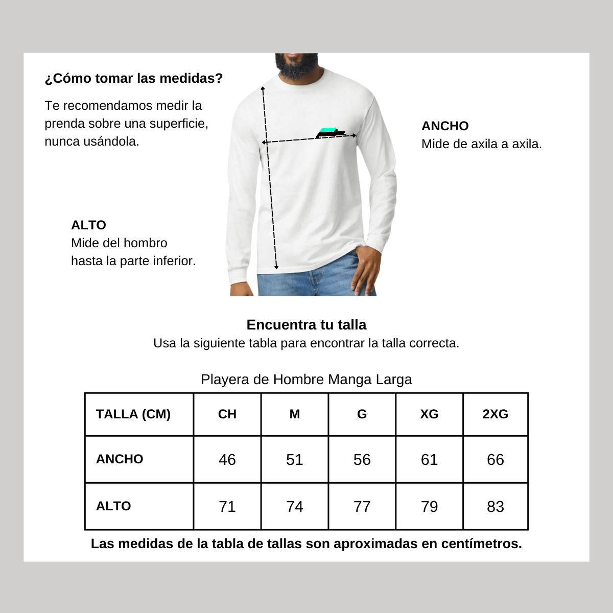 Playera Manga Larga Algodón Blanco Escudo
