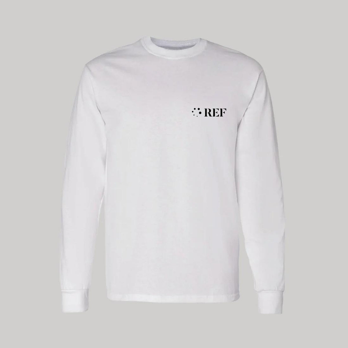 Playera Manga Larga Algodón Blanco Escudo